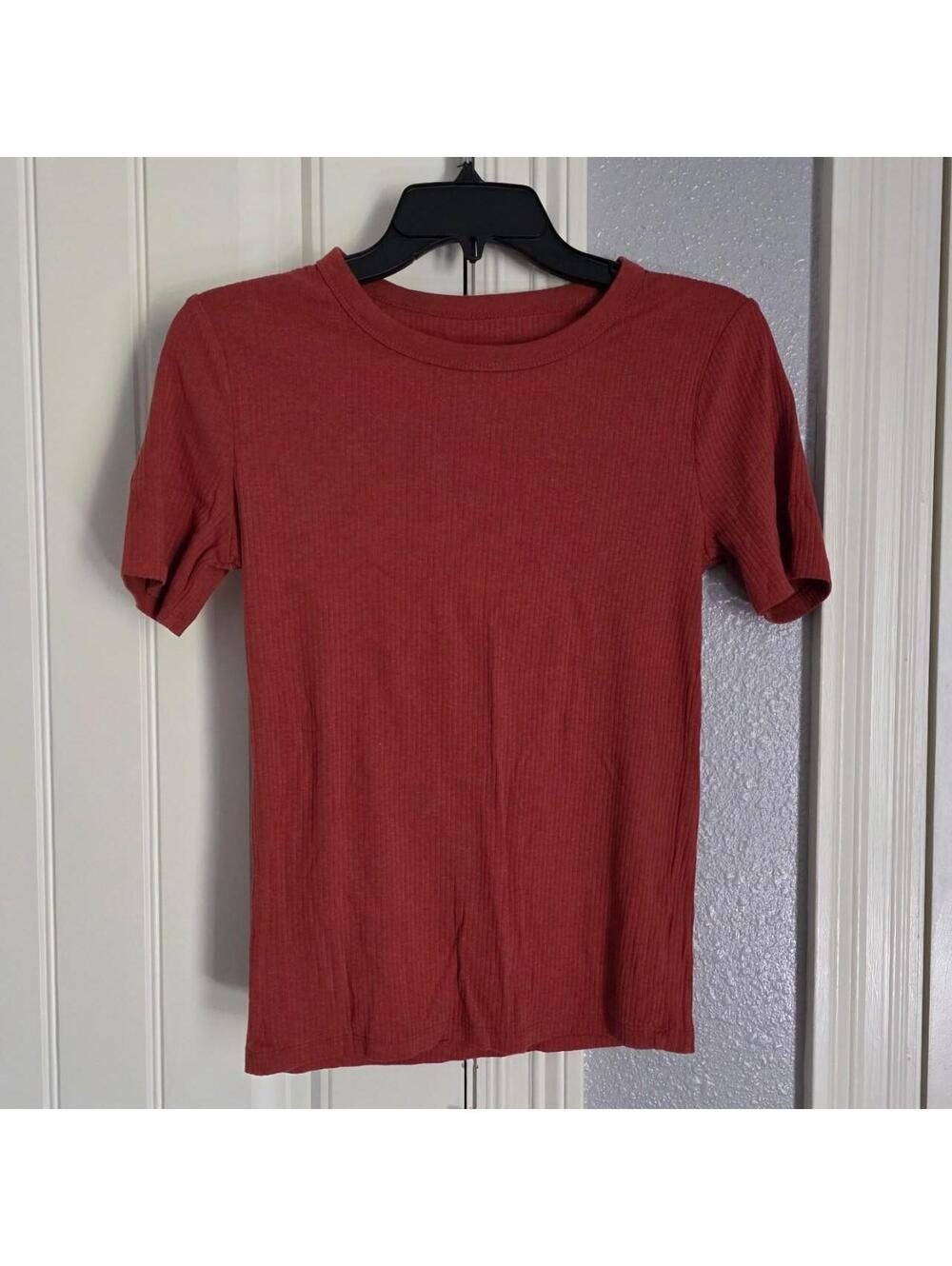 Women's Red and Orange Tshirt